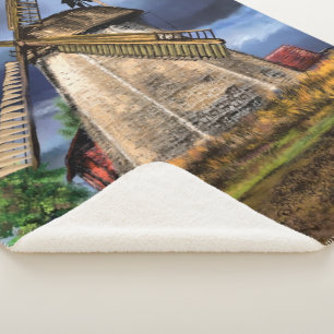 Landscape in the Netherlands Sherpa Blanket
