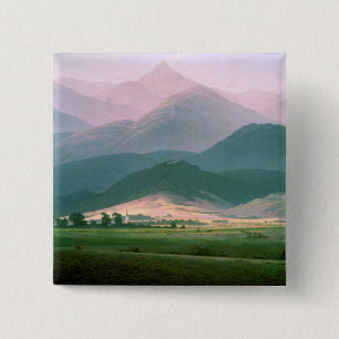 Landscape in the Riesengebirge, 1810-11 2 Inch Square Button