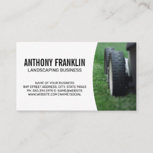 Landscape   Lawnmower on Grass Business Card