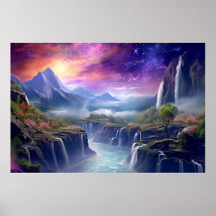 Landscape Magical Dimension Fantastic Planet Art Poster