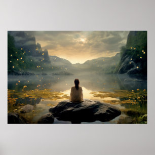 Landscape Meditation Serene Tranquil  Poster