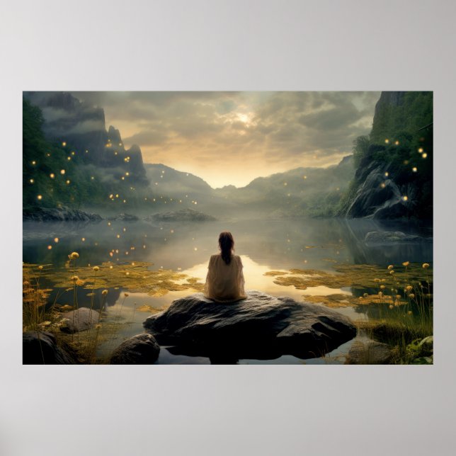 Landscape Meditation Serene Tranquil  Poster (Front)