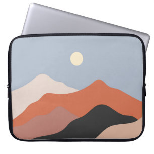 Landscape mid century illustrations,minimalist lan laptop sleeve