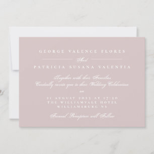 Landscape Musk Pink Formal Calligraphy Elegant Invitation