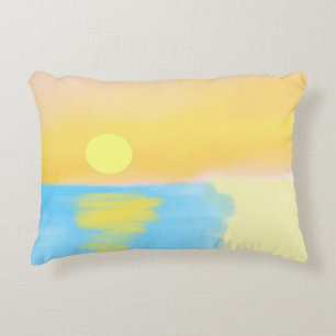 landscape nature painting accent pillow
