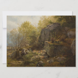 Landscape Near Conway, North Wales (by A.H. Wyant) Card