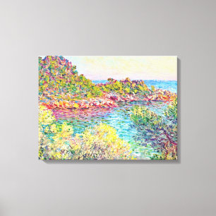 Landscape Near Monte Carlo (by Claude Monet) Canvas Print