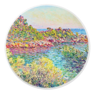 Landscape Near Monte Carlo (by Claude Monet) Ceramic Knob