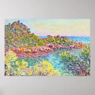 Landscape Near Monte Carlo (by Claude Monet) Poster