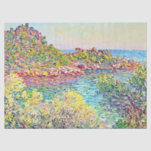 Landscape Near Monte Carlo (by Claude Monet) Tissue Paper