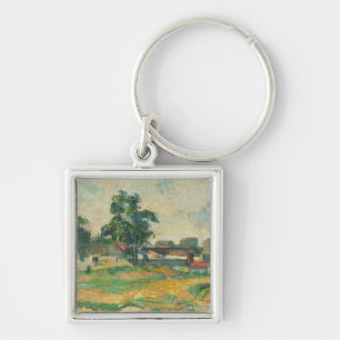 Landscape near Paris, c. 1876 (oil on canvas) Keychain