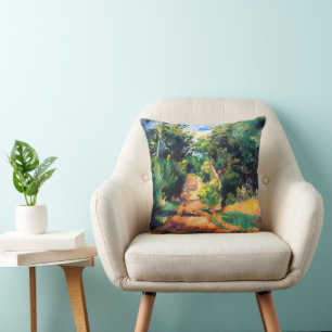 Landscape near Varengeville by Renoir Throw Pillow