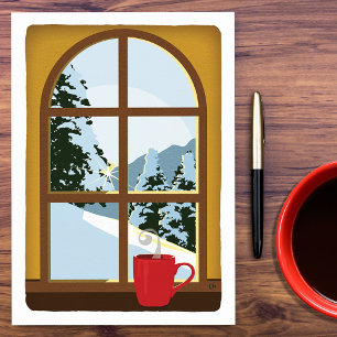 Landscape New Winter Sunrise Blank Card