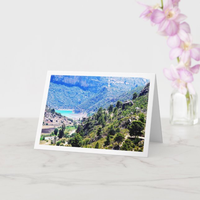 Landscape of Domeño Viejo in Valencia, Spain Card (Orchid)