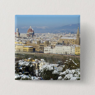 Landscape of Florence from Piazzale 2 Inch Square Button