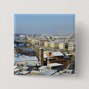 Landscape of Florence from Piazzale 2 Inch Square Button