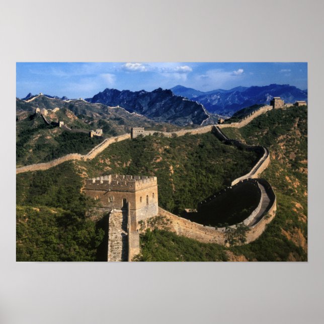 Landscape of Great Wall, Jinshanling, China Poster (Front)