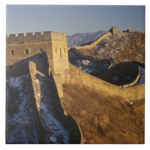 Landscape of Great Wall under sunset, China Tile