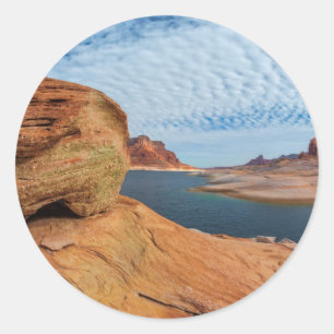 Landscape of Lake Powell Classic Round Sticker