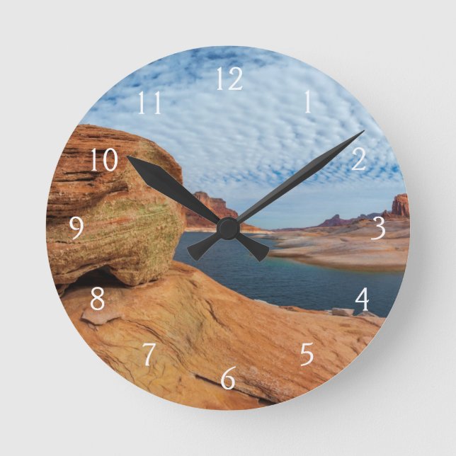Landscape of Lake Powell Round Clock (Front)