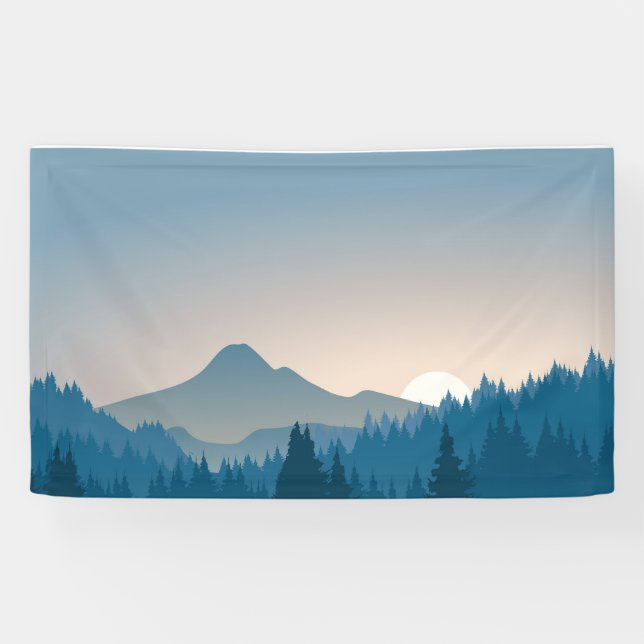 Landscape of mountains banner (Horizontal)
