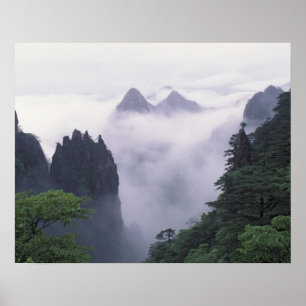 Landscape of Mt. Huangshan (Yellow Mountain) in Poster
