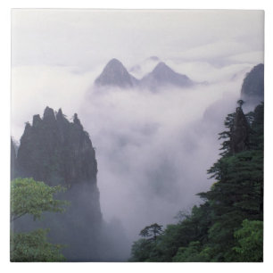 Landscape of Mt. Huangshan (Yellow Mountain) in Tile