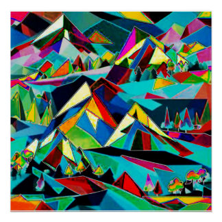 Landscape of Peaks Poster