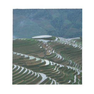 Landscape of rice terraces in the mountain, 2 notepad