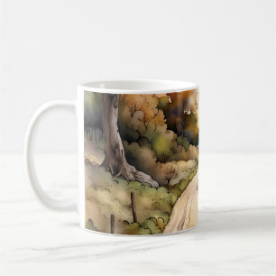 Landscape of Sunset Country Road Coffee Mug