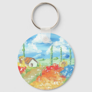 Landscape of the vastness of Tuscany Keychain