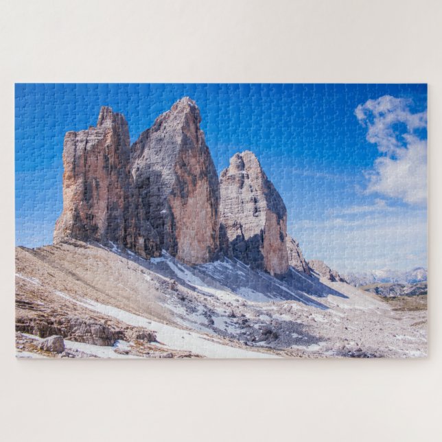 Landscape of "Tre cime di Lavaredo", italian Alps Jigsaw Puzzle (Horizontal)