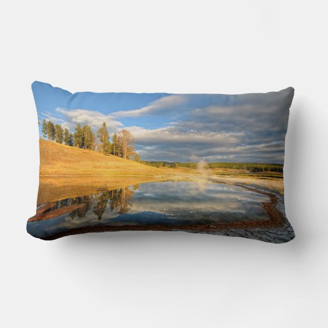 Landscape of Yellowstone Lumbar Pillow (Front)