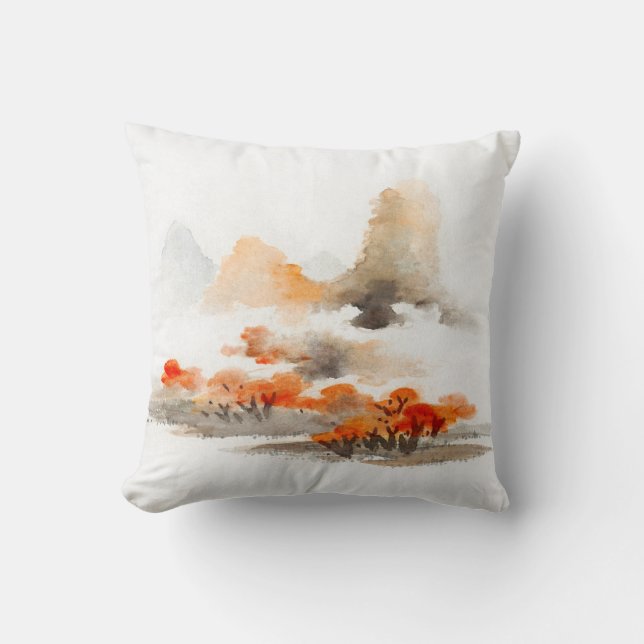 Landscape Painting by Lan Ying Throw Pillow (Front)