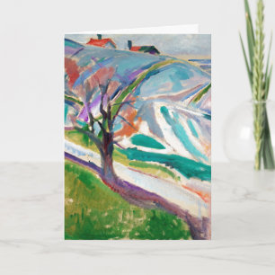 Landscape Painting Edward Munch Expressionist Art Card
