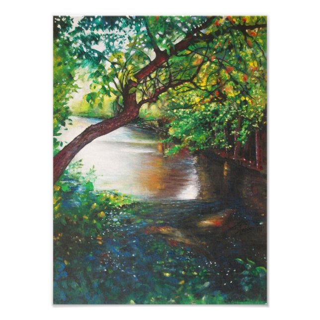 Landscape Painting Michigan River | Photo Print (Front)
