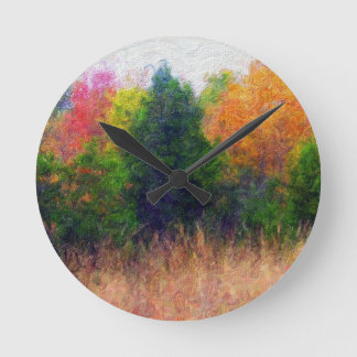 Landscape painting royalty free | Zazzle_Growshop. Round Clock