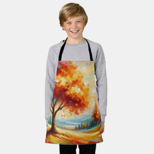 Landscape Painting With Bright Colours-96771 Apron