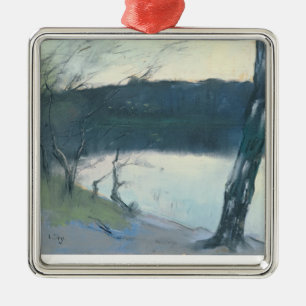 Landscape (pastel on canvas) metal ornament