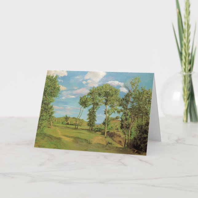 Landscape Paysage Frederic Bazille Impressionist Card (Front)