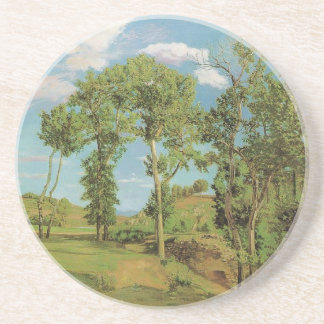 Landscape Paysage Frederic Bazille Impressionist Coaster