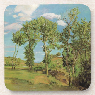Landscape Paysage Frederic Bazille Impressionist Coaster