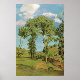 Landscape Paysage Frederic Bazille Impressionist Poster