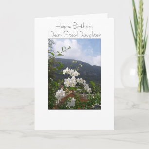 Landscape Personalised Step Daughter Birthday Card