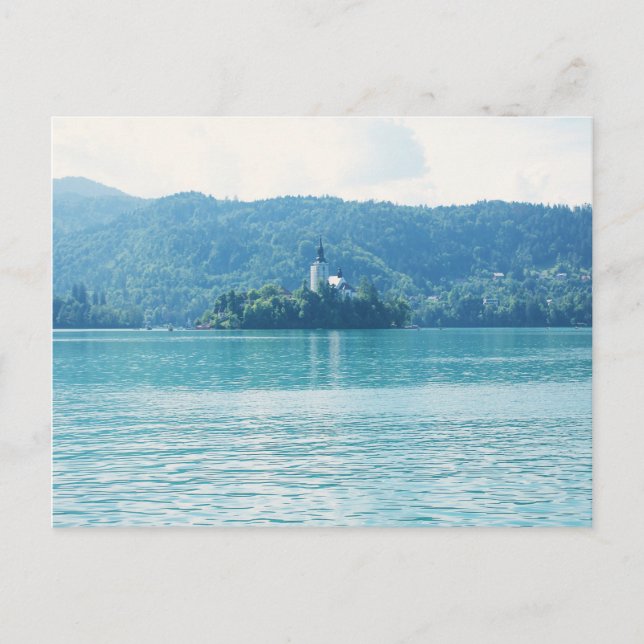 Landscape Photography Lake Mountain Blue Slovenia Postcard (Front)