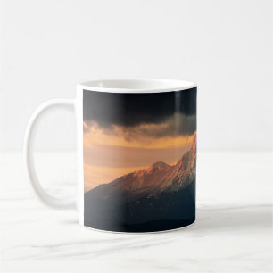 LANDSCAPE PHOTOGRAPHY OF SNOW MOUNTAINS UNDER NIMB COFFEE MUG
