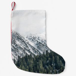 LANDSCAPE PHOTOGRAPHY OF TREES SMALL CHRISTMAS STOCKING