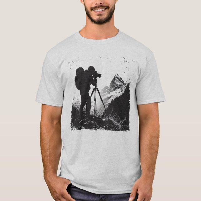 Landscape Photography Photographer Camera Tripod T-Shirt (Front)