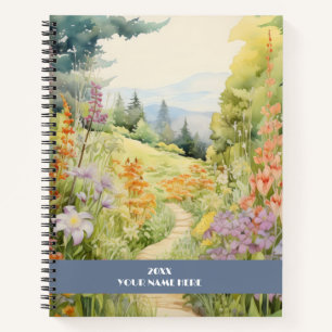 Landscape Quiet path through forest Notebook