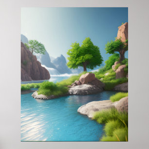  Landscape Realistic And Natural Poster